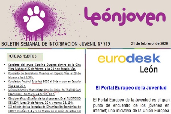 Boletin Semanal De Informacion Juvenil Nº 719 De 21 De Febrero