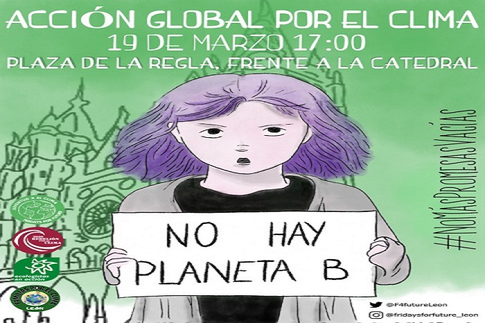 Acción Gobal por el Clima, viernes 19 marzo, 17 h. Plaza Regla