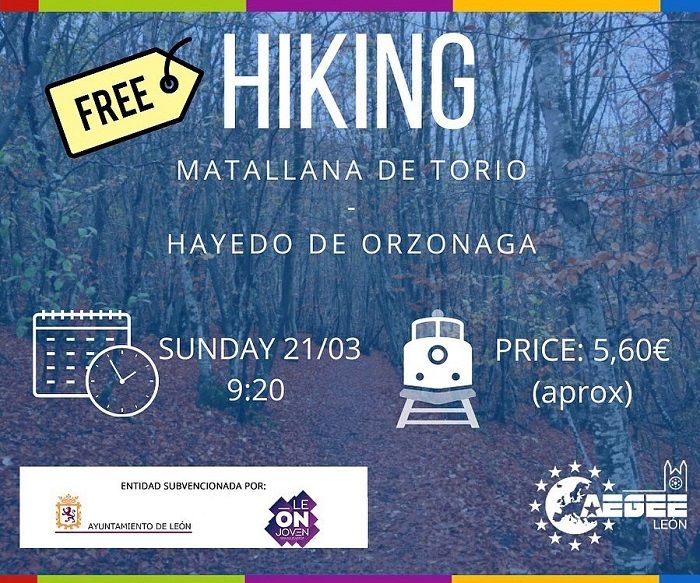 A.J. AEGEE organiza un hiking dominical (senderismo) al Hayedo de Orzonaga el 21 de marzo.