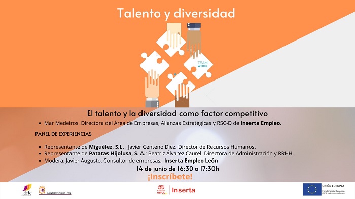 Seminario Talento y diversidad el 14 de junio de 16,30