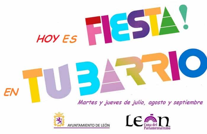 Actividades en verano “HOY ES FIESTA EN TU BARRIO” en León.