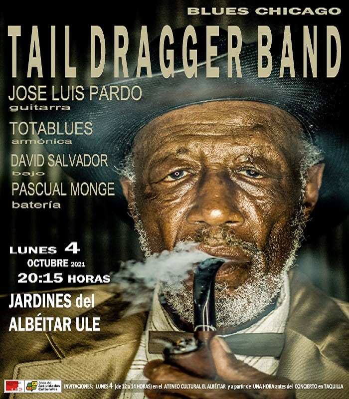 Blues con Tail Dragger Band. Jardines del Albéitar, lunes 4 de octubre, 20,15 h