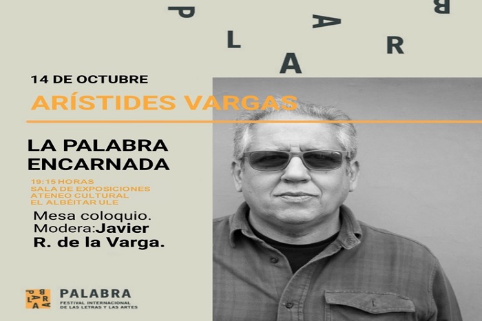 Coloquio con el dramaturgo Arístides Vargas. En el Albéitar, jueves 14 de octubre; 19,15 h