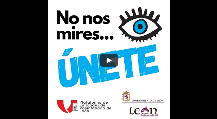 Campaña “No nos mires, únete” de la Plataforma de Entidades de Voluntariado de León