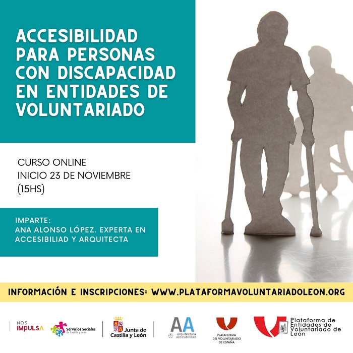 Curso online de ＂Accesibilidad para personas con discapacidad en entidades de voluntariado＂