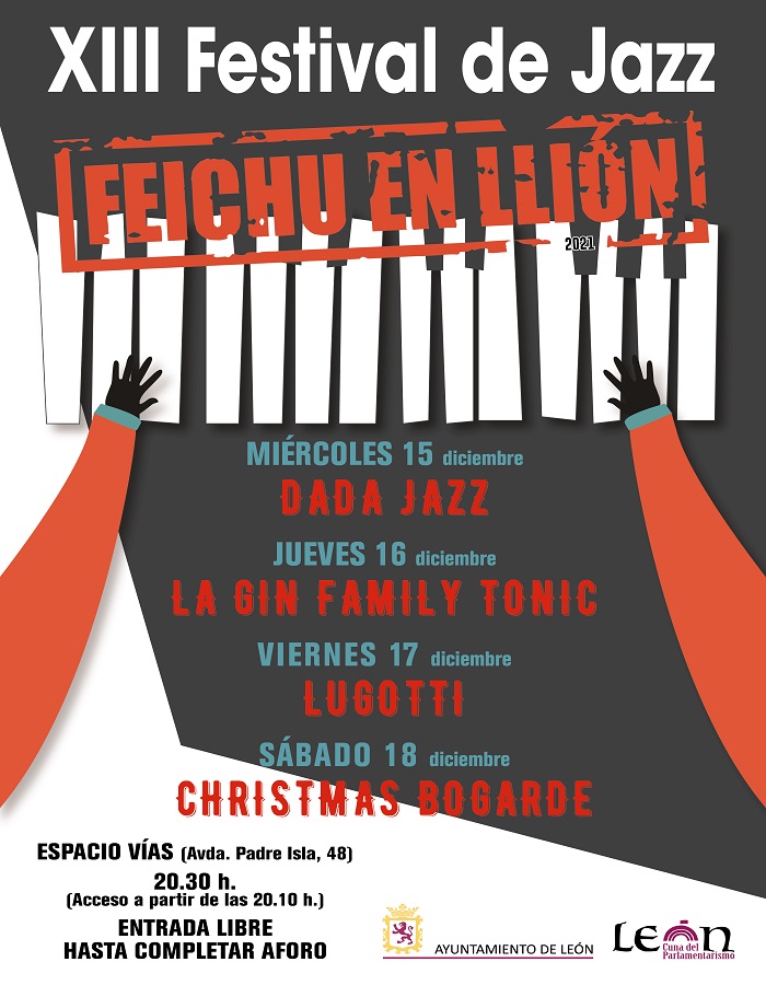 XIII Festival de Jazz ＂FEICHU EN LLIÓN＂ el 15, 16, 17 y 18 de diciembre en Espacio Vías, 20,30 h