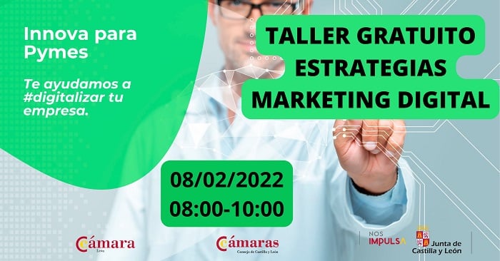 Taller gratuito ＂Estrategias Marketing Digital＂ de la Cámara de Comercio el 8 de febrero