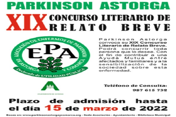 XIX Concurso Literario de Relato Breve Parkinson Astorga 2022.