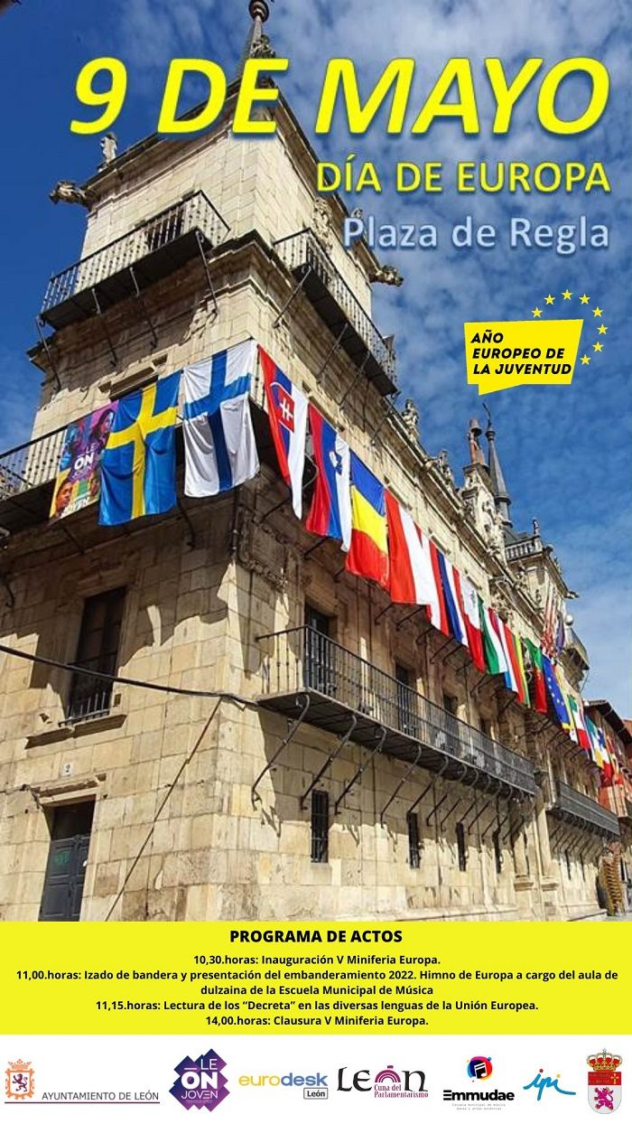 Actos del Día de Europa en León el 9 de mayo