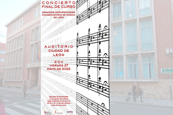 Concierto fin curso Conservatorio Profesional de Música. Auditorio Ciudad de León, viernes 27 mayo, 20 h