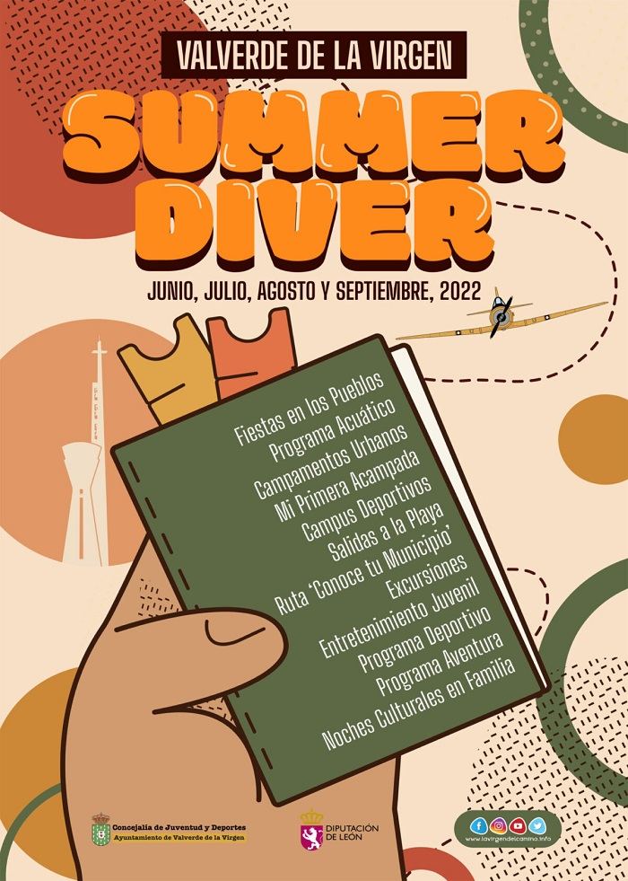 Programa de actividades de verano ‘Summer Diver’ de Juventud del Ayto. de Valverde de la Virgen