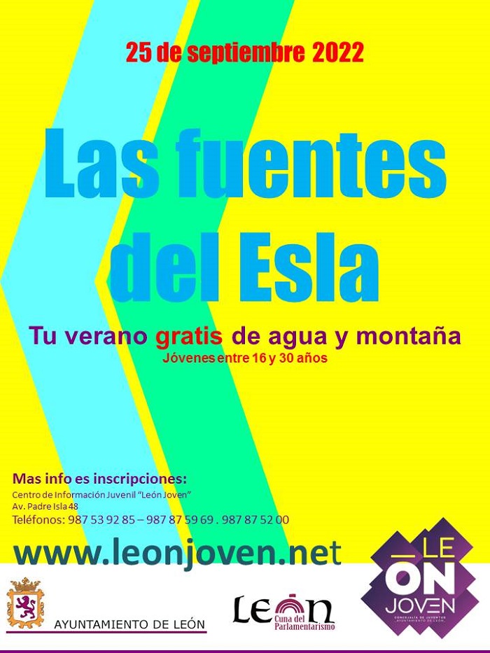 Excursión gratuita a Las Fuentes del Esla el 25 de septiembre con Leónjoven