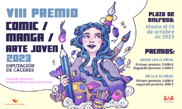 VIII Premio Cómic Manga/Arte Joven, Diputación de Cáceres.