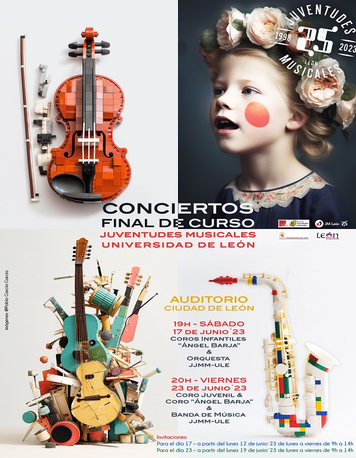 Concierto Coro Juvenil & Coro ＂Ángel Barja＂ & Banda de Música JJMM-Ule, en el Auditorio, viernes 23 junio; 20 h