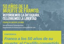 ‘Franco a los 50 años de su muerte: el Caudillo convertido en un producto viral’ Conferencia, en Facultad de Filosofía, jueves 20 noviembre; 12 h