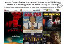 El Festival Luna de Cortos en el Albéitar, jueves 15 enero; 20,30 h