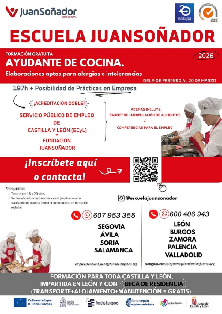 Curso Ayudante cocina Juan Soñador