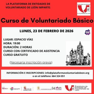 Curso de Voluntariado Básico el lunes 23 de febrero @ Espacio Joven Vías