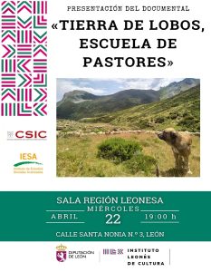 Documental "Tierra de Lobos, Escuela de Pastores", en el ILC @ Sala Región Leonesa del ILC