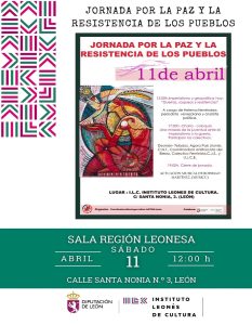 Jornada por la Paz y la Resistencia de los Pueblos @ Sala Región Leonesa del ILC