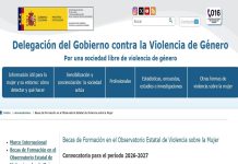 Becas de Formación en el Observatorio Estatal de Violencia sobre la Mujer.