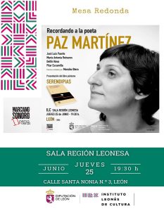 Presentación de "Serendipias" y mesa redonda  homenaje a Paz Martínez" @ Sala Región Leonesa del ILC