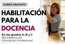 Curso gratuito para obtener la habilitación docente en Formación Profesional