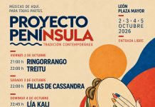 Proyecto Península Cartel de Proyecto Península 2026 con Ringorrango, Treitu, Fillas de Cassandra, Lía Kali y Los Berrones