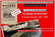 Proyección y conferencia sobre la Selección Euzkadi de Fútbol en la Guerra Civil
