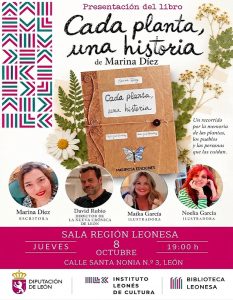 Marina Díez presenta su libro "Cada planta, una historia" @ Sala Región Leonesa del ILC